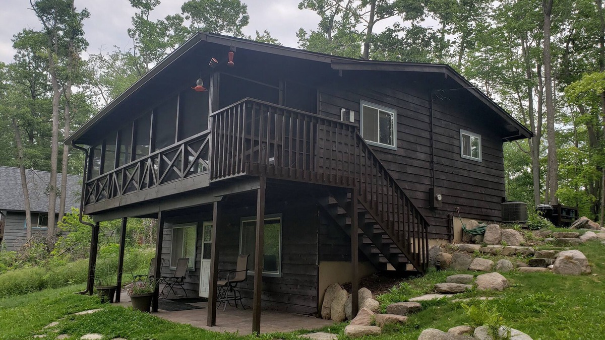 Comstock Cabin | Relax here, lake cabin. Beautiful sunsets and screened in porch.