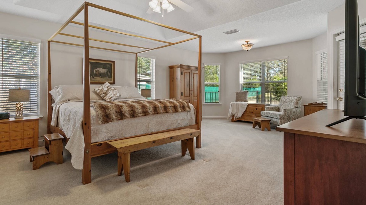 Middleburg House | Relax in our cozy 3 BR home with a spacious master suite with soaking tub, large yard, pool, BBQ