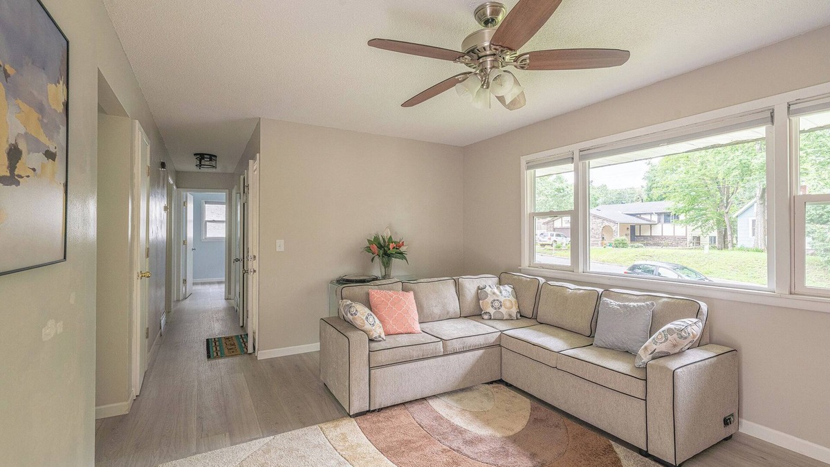 Fridley Apartment | Relax with the family in a newly renovated and furnished upper level duplex.