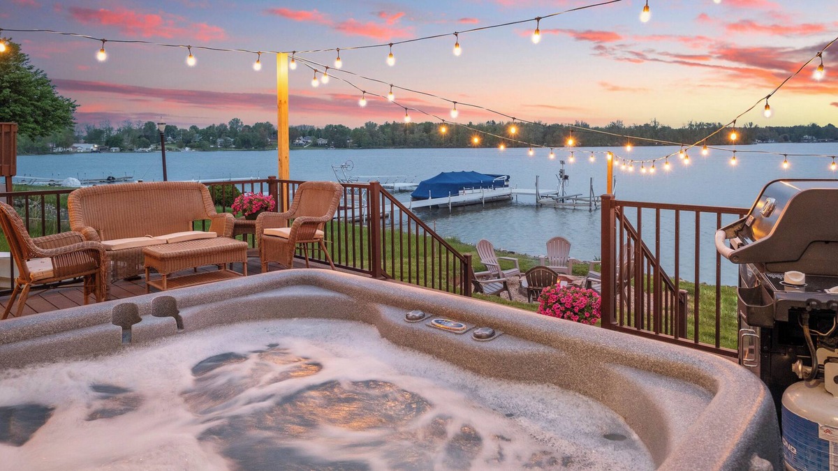 Lake Odessa House | Relaxing Lakefront Cottage-Kayaks, Hot Tub, Firepit & Dock