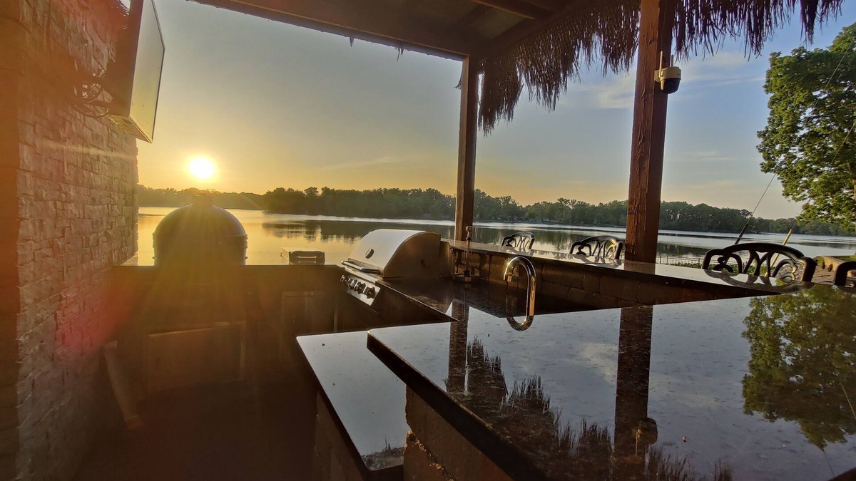 Scheller House | Relaxing lakeside retreat w/pool, hot tub, bars. Pet-friendly! One-of-a-kind!