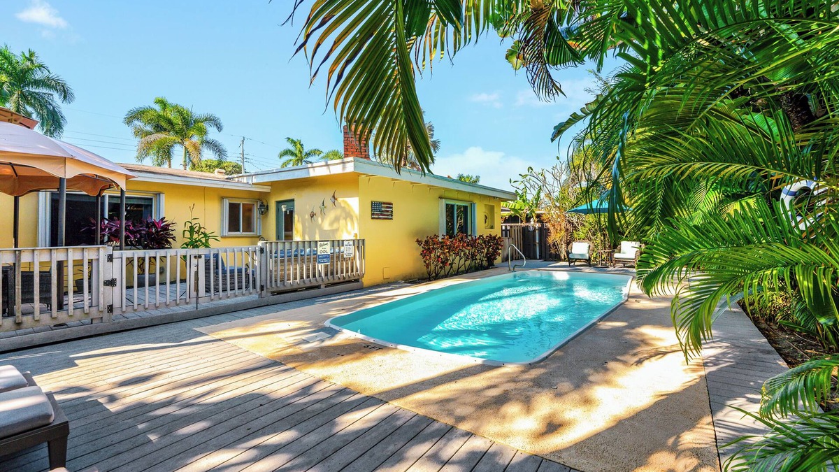 Lauderdale Isles House | Relaxing Oasis: Private Pool Home with Lush Backyard
