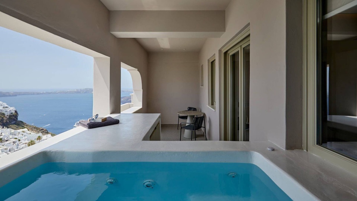Firostefani Villa | Remarkable Santorini Villa | Villa Tyki Mikk | 1 Bedroom Suite | Outdoor Hot.