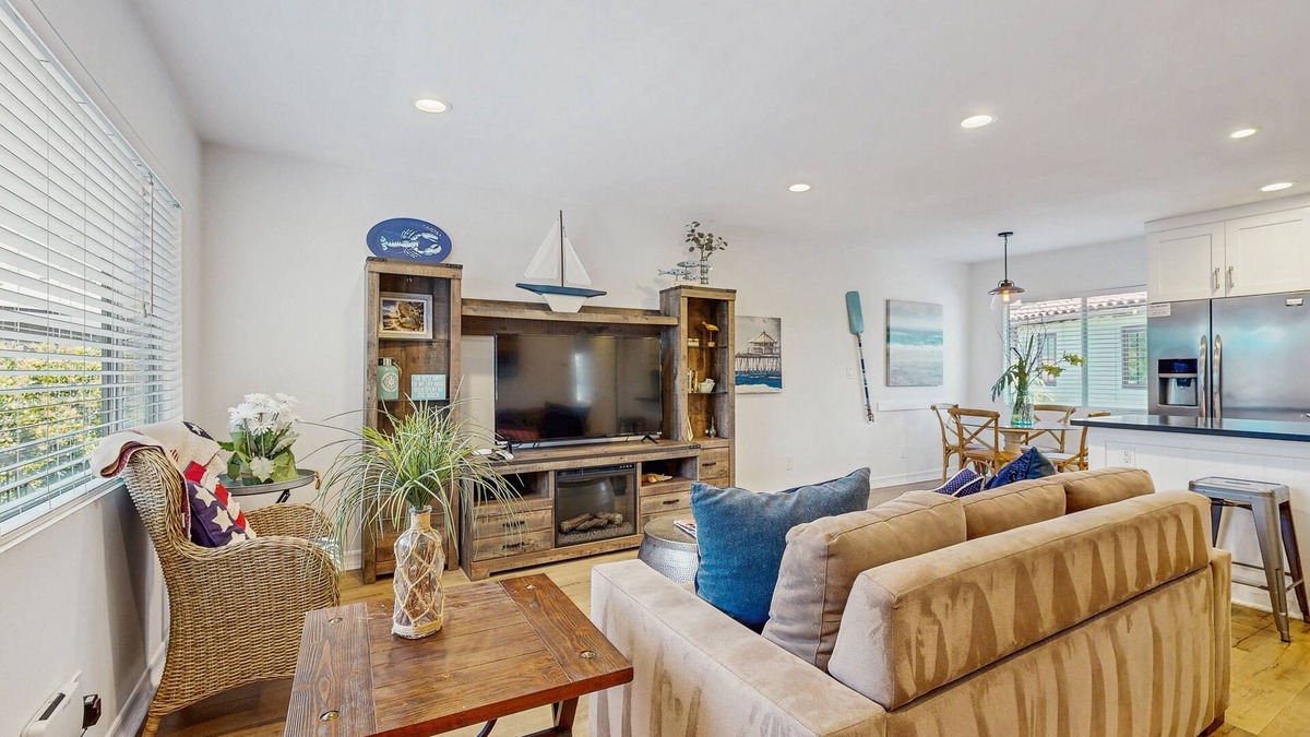 San Clemente Condo | Remodeled condo with patio, near beach & Casa Romantica Cultural Center