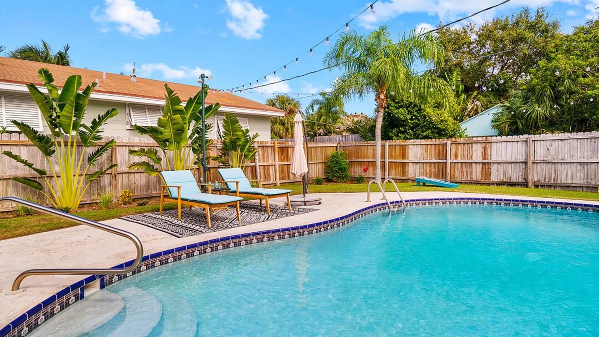 Mango Groves House | Remodeled historic boho-bungalow w/private pool at Lake Worth Beach.