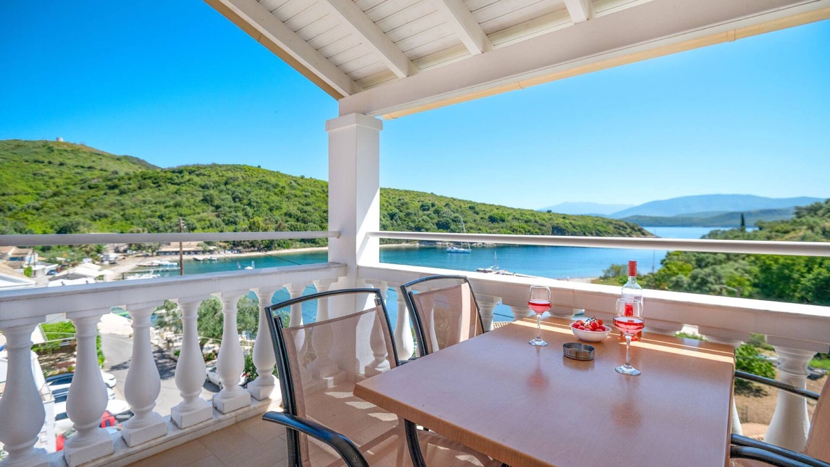 Agios Stefanos Apartment | Renoula: Charming 2-Bedroom Corfu Apartment with Sea Views, Garden, Wifi