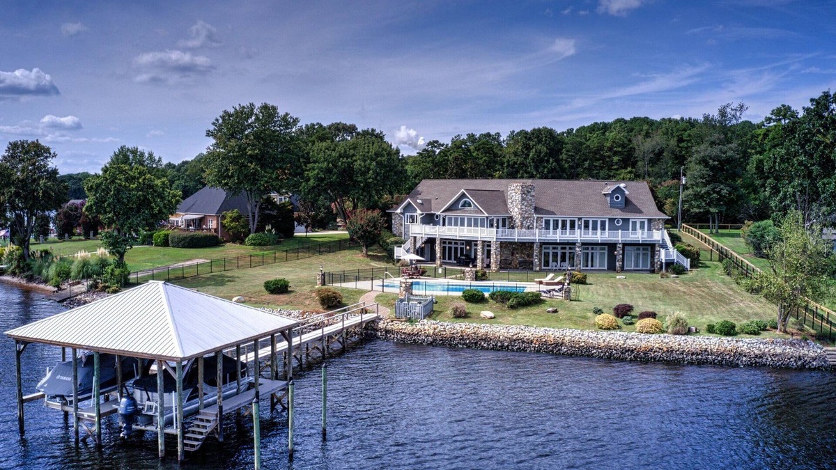 Terrell House | Resort-style Lake Norman home with unbeatable views from shore and pool!