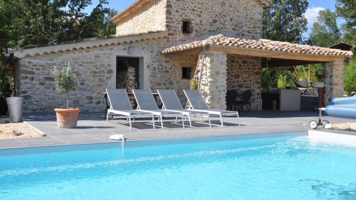 Saint-Sauveur-de-Cruzieres Villa | Restored former mill with heated pool and spa.
