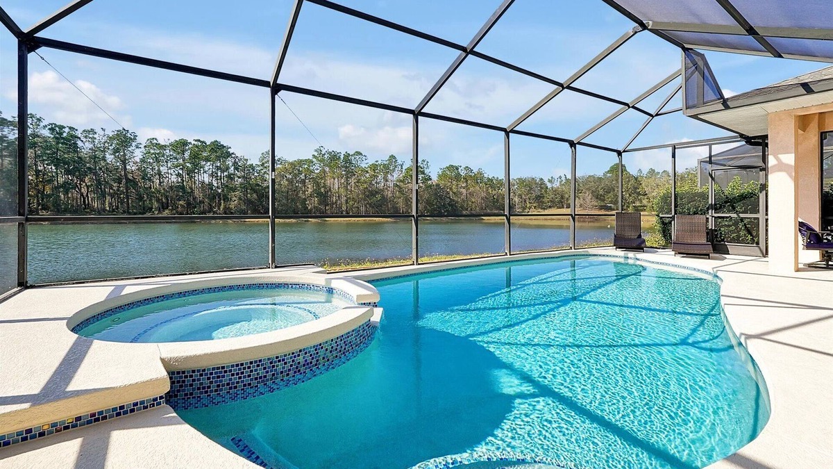 Sunset Lakes Villa | Rest & Relax at Sunset by the Lake. Entire Villa with Heated Pool and Spa!