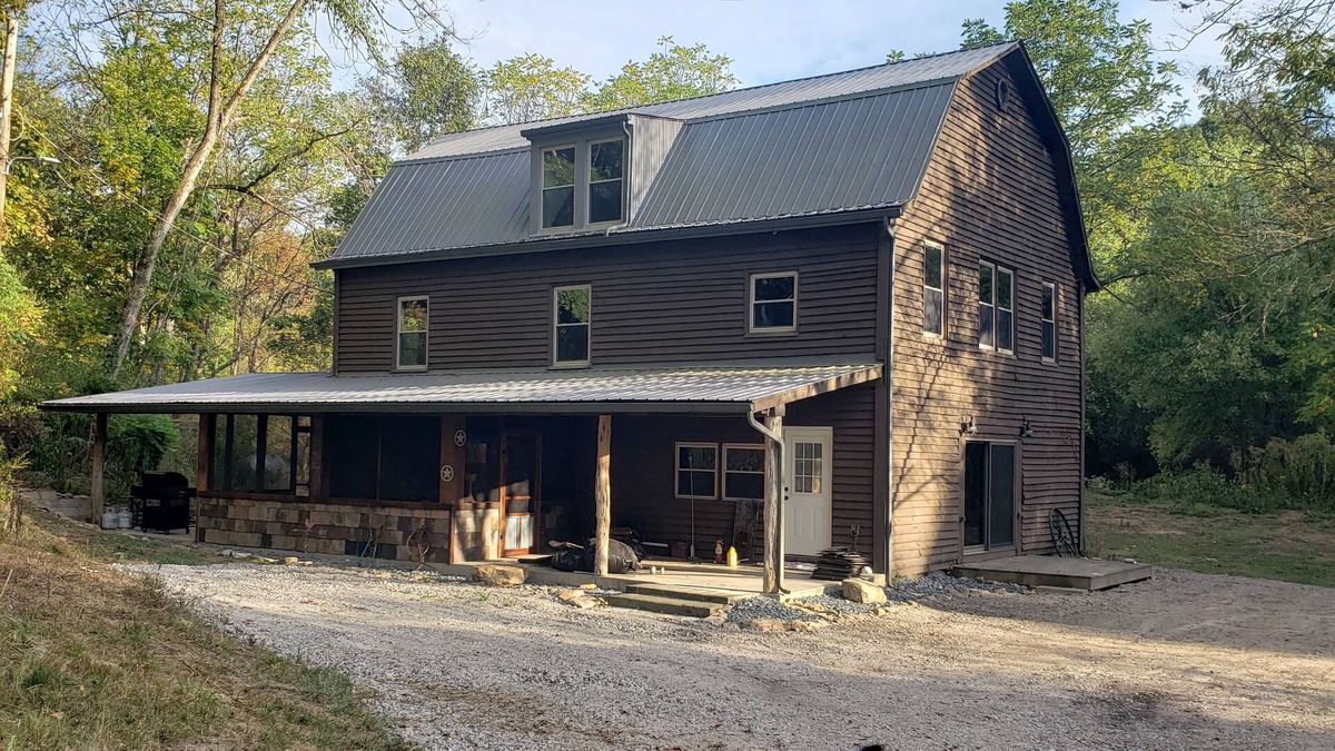 Langsville House | Restored 100-year-old Barn House in Private Forest. Perfect for gatherings.