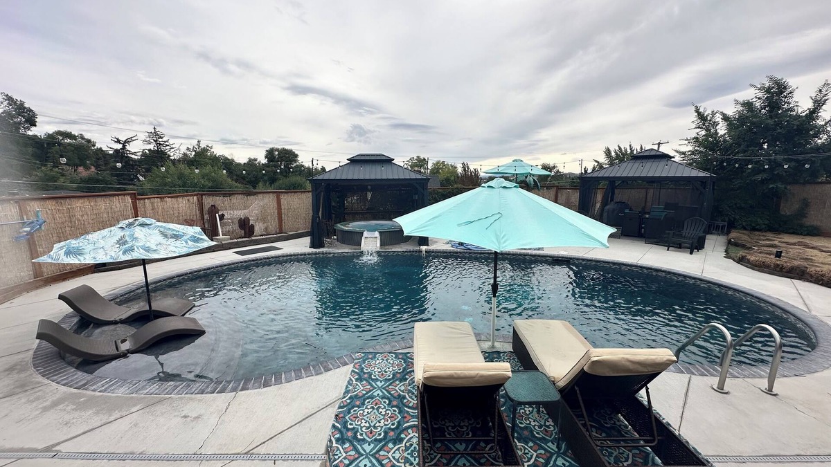 Altamont House | Retreat at our Oasis with year round salt water pool and hot tub.