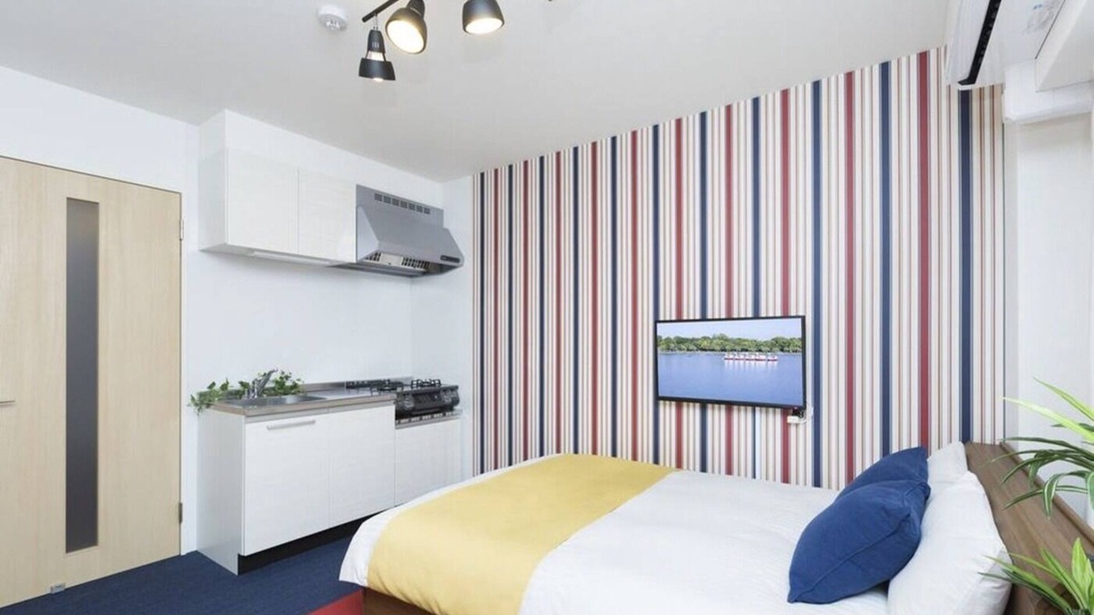 Hakata-ku Apartment | RH18A WiFi 1double bed 2double futons 6ppl / Fukuoka Fukuoka