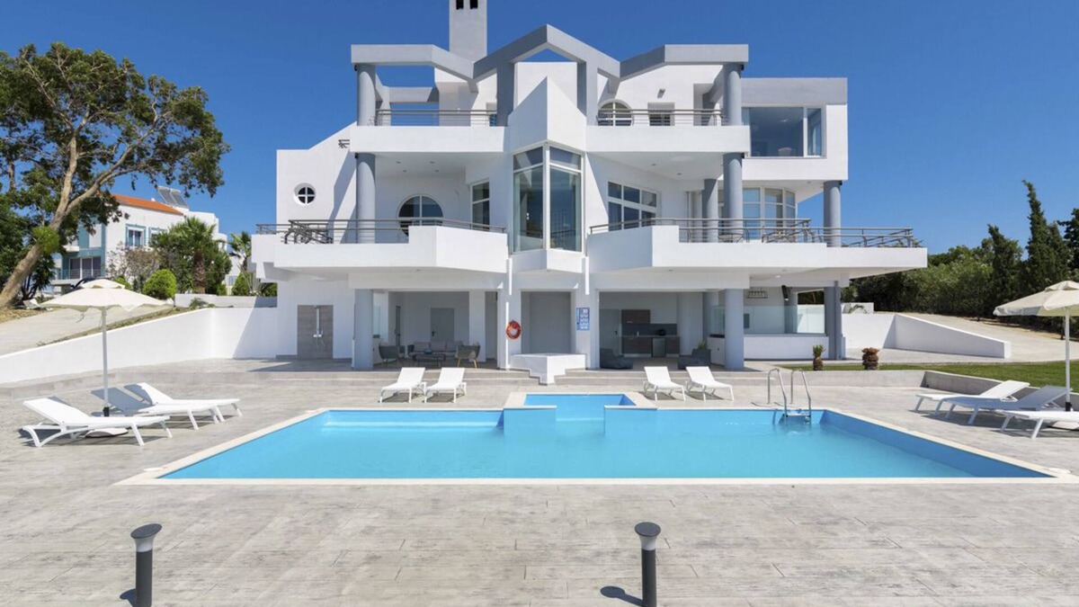 Petaloudes Villa | Rhodes View Villa - Five Bedroom Villa, Sleeps 12
