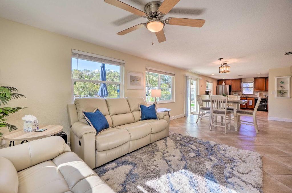 New Port Richey House | Riverfront Home with Putting Green and Boat Dock!