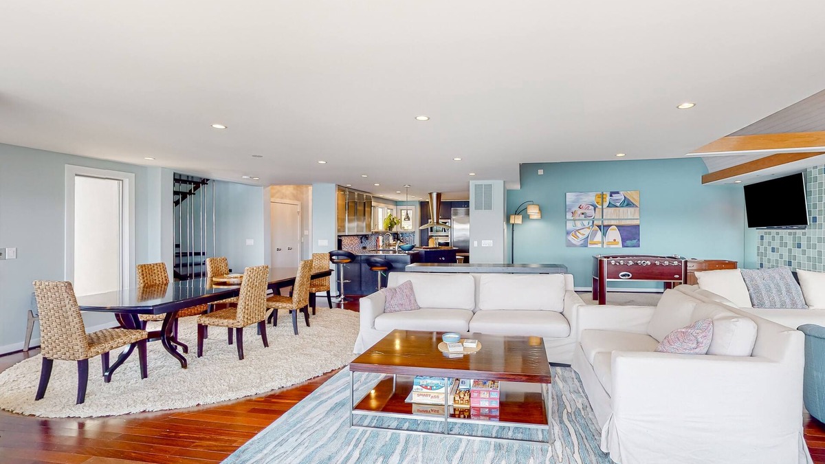 Herald Harbor House | Riverfront home with private dock, foosball table, fireplace, river views