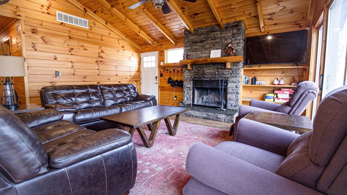 Sears Cabin | Riverfront | Hot Tub, Fireplace, Kayaks & Tubes