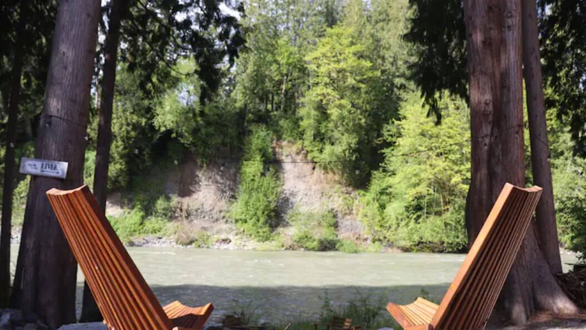 Granite Falls House | Riverfront w/Cedar Hot tub, Sauna, Movie Theatre