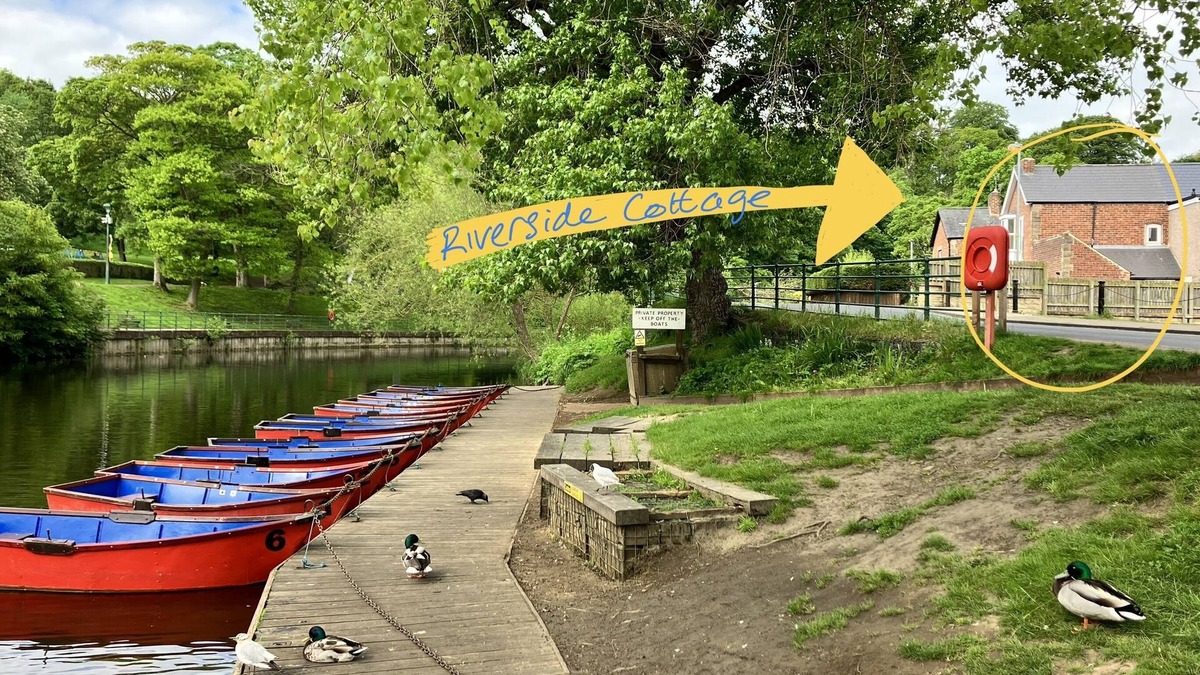 Morpeth Cottage | Riverside Cottage Morpeth town centre riverside location, off street car parking