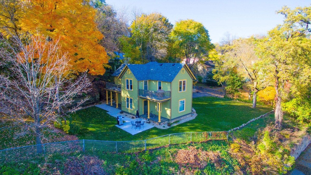 Stillwater House | Riverview In Downtown Stillwater: Porches, Decks & Yard Overlooking Main Street
