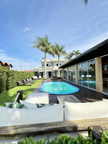Palhoca House | RJ Residencial Beira Mar Maravilhosa Casa Frente Mar da Pinheira com piscina
