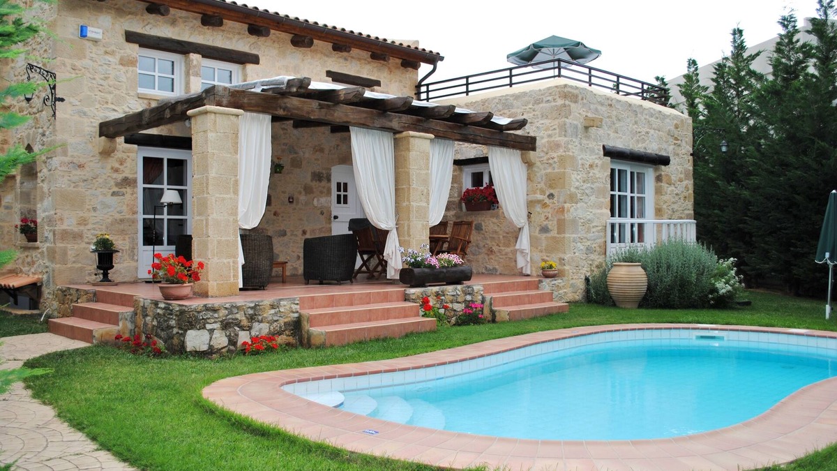 Platanias Town Villa | Rock House's Villa Rhapsody (2 Bedrooms, Sleeps 4) with private garden and pool