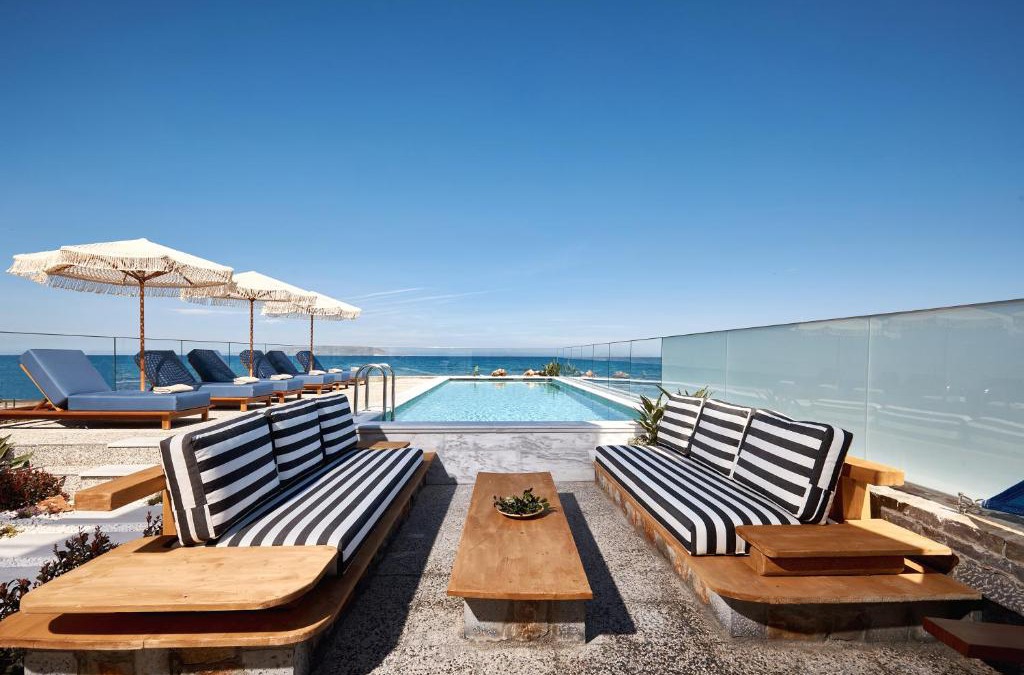 Kokkini Chani Villa | Rodo Seafront Villa with Heated private pool and jacuzzis by Volta Suites and Villas