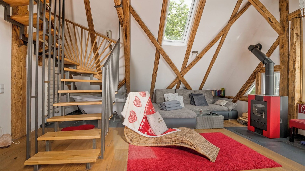 Schonach im Schwarzwald Apartment | Romantic maisonette apartment with sauna, fireplace, campfire and large garden