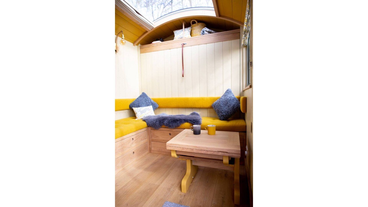 Birdham Ski Chalet | Romantic Cosy Hygge Shepherd Hut Hideaway set in our Orchard