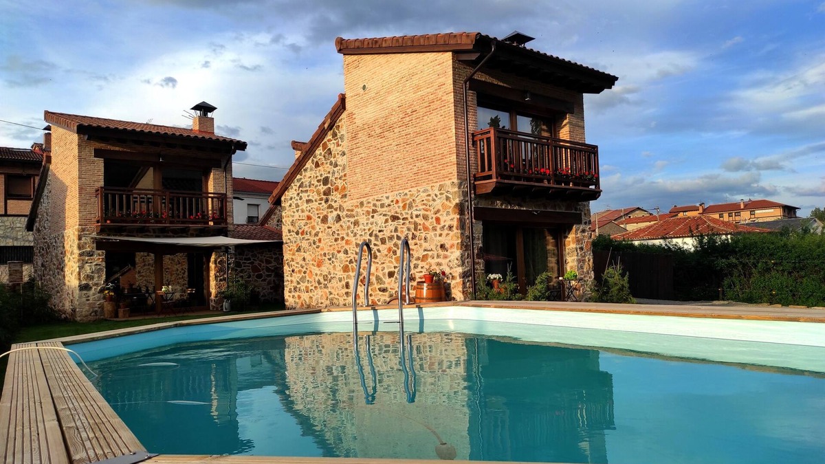 Casarejos Cottage | Romantic House, with Jacuzzi for two people in the room, wood-burning fireplace