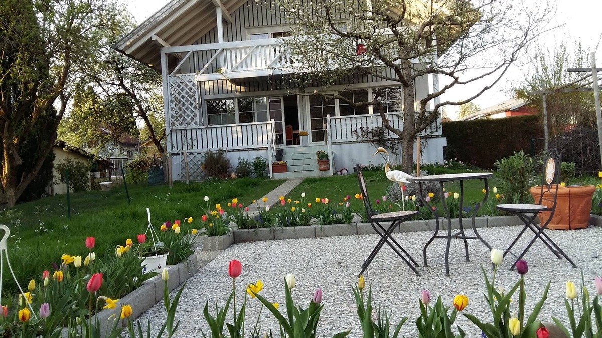 Altach Apartment | Romantic vacation in 2.5 room apartment, wonderful garden with mountain view