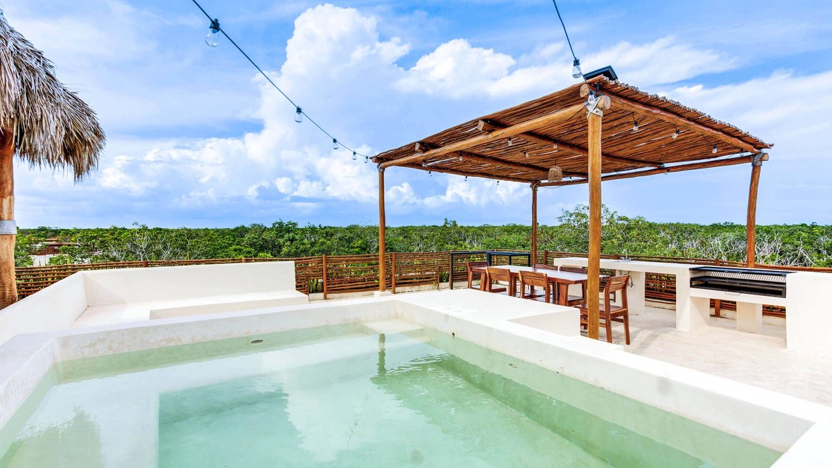Tulum Apartment | Roof Terrace Lounge, Private Balcony, Splash Pool