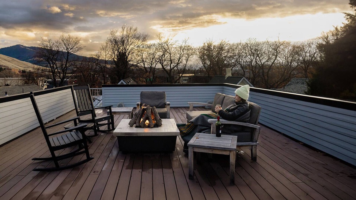 Northside Condo | Rooftop deck condo - hot tub/fire pit - walking distance to downtown!