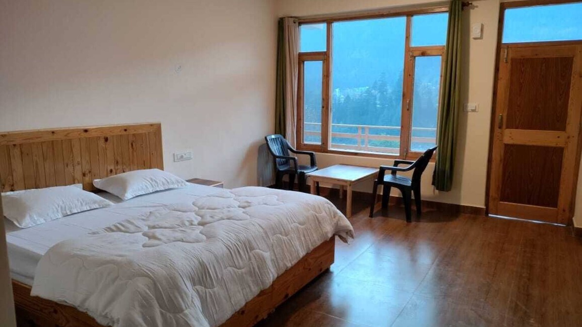 Vashist Cottage | Room in Manali with mountain and river view front Balcony-8