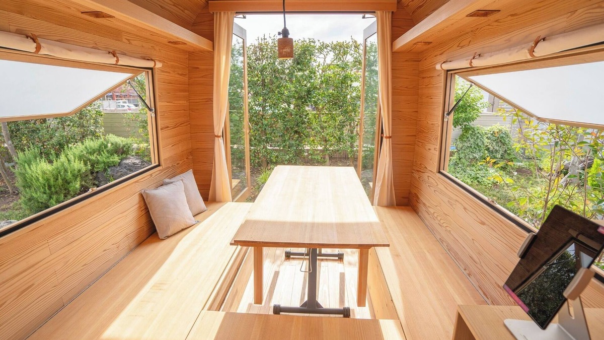 Utsunomiya Cottage | Room only 1 night plan Wooden trailerstyle tiny house lodging bedding futon /Utsunomiya Tochigi