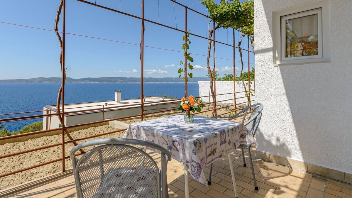 Brela Apartment | Rooms Sani- Double Room with Terrace and Sea View (S2)