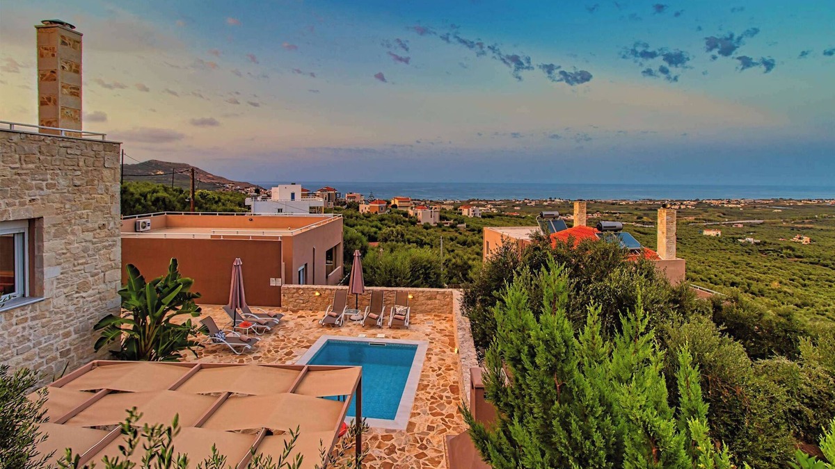 Marathokefala Villa | Rose Villa - Theo Villas With Sea View