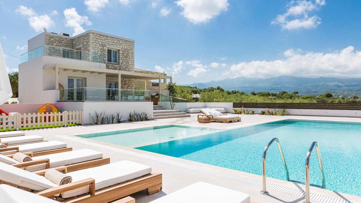 Roumeli Villa | Rosmerta Villa, 65m² Pool, BBQ, Heated SpaWhirlpool