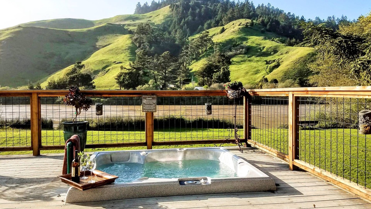 Duncans Mills House | Russian River Home- Stunning riverfront views, spa, bikes, kayaks, private dock