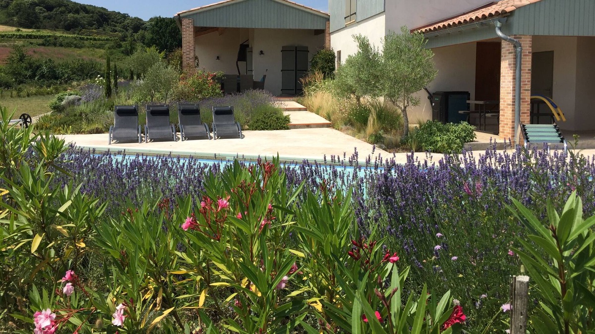 Villelongue-d'Aude House | Rustic-chic house with large private heated pool and lovely views over a village