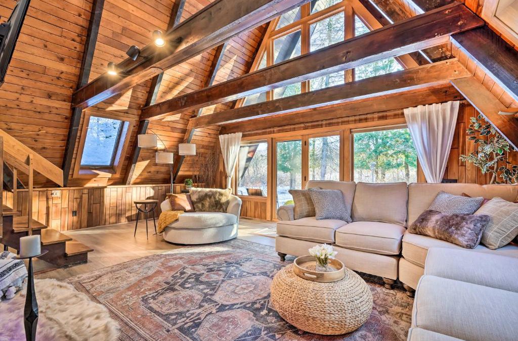 LaFayette House | Rustic LaFayette A-Frame Cabin with Game Room!