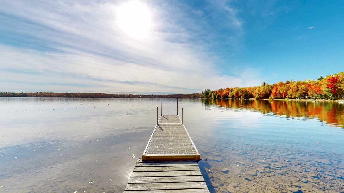 Dexter Cabin | Rustic, lakefront cabin with floating dock, firepit & fireplace - dog-friendly