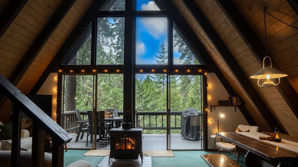Camp Connell Cabin | Rustic Lofted A-frame+Spacious Deck+Great Views+Central Heat+Wood Stove