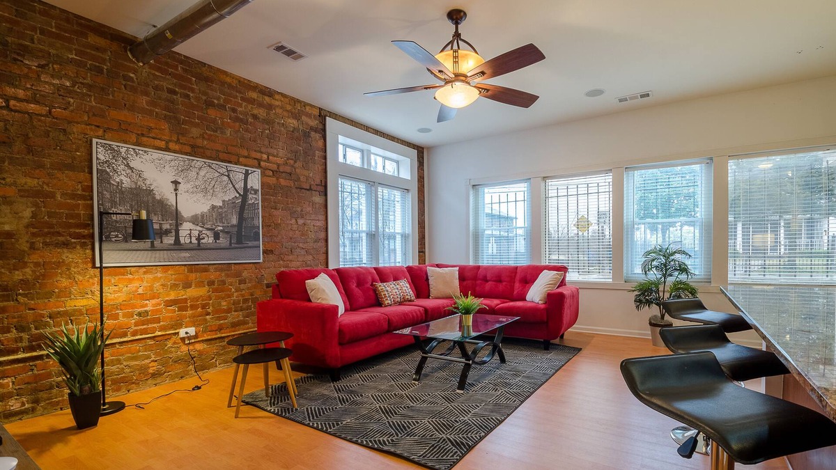 Mechanicsville Apartment | Rustic Red - 2Bd 2 Bath in a Historic Brick 1913