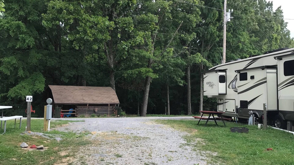 Aurora RV Rental | RV Site #42 pull through - Big Rig Friendly 65ftx28ft