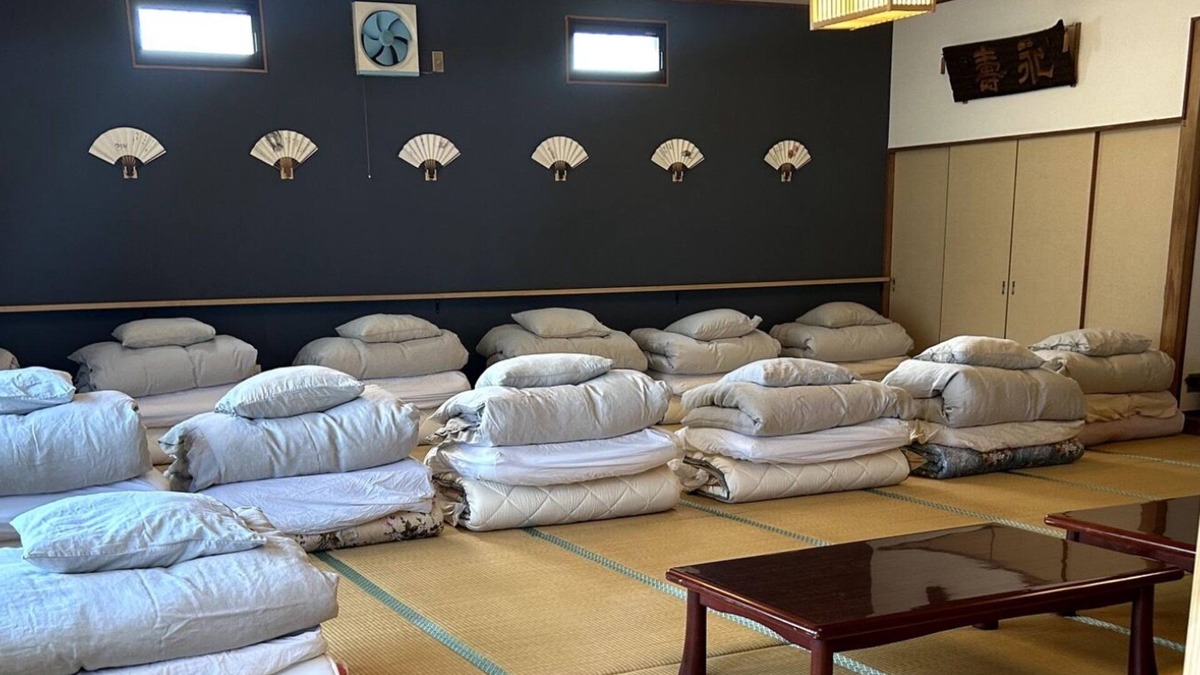 Takamori Hotel | SABOJIs big Tatami Room for max 18 persons/Aso-gun Kumamoto