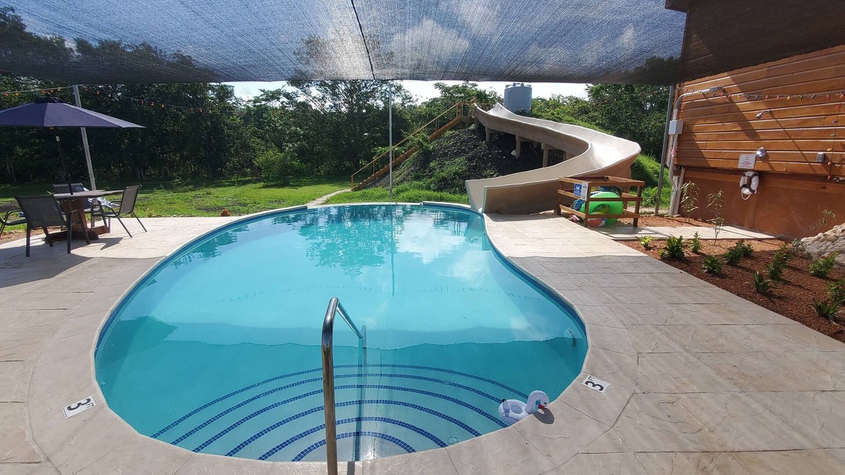 San Ignacio House | Sanctuary at Paslow Falls, Belize, Luxary 1 Bedroom, King Sofa Bed, 2 Bath, Kitchen, A/C, Private P