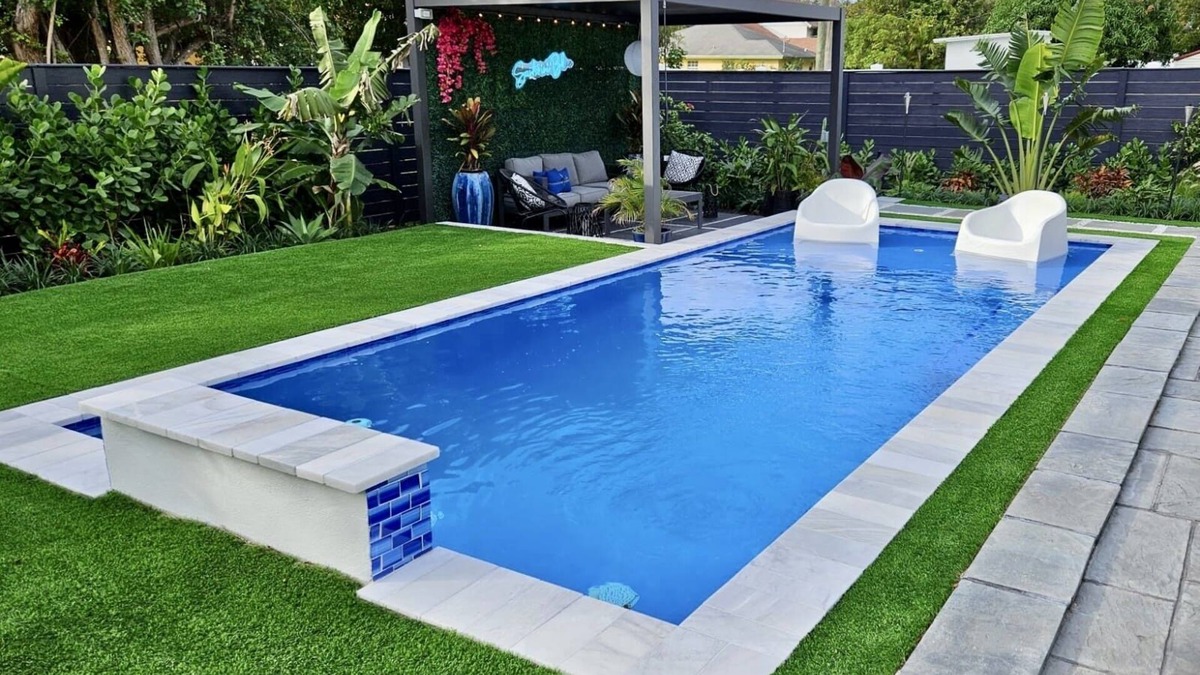 Delray Beach House | Santorini Blue Beach House - Brand new heated pool with backyard oasis!