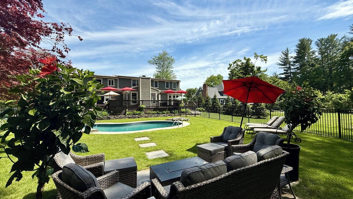 Gansevoort House | Saratoga Luxury home w/Heated Salt water Pool & Hot tub, 10 min from track!