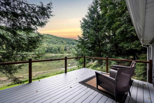 Turkey City House | Scenic Retreat: Riverfront Cabin with Large Deck and Fire Pit in Emlenton, Pennsylvania