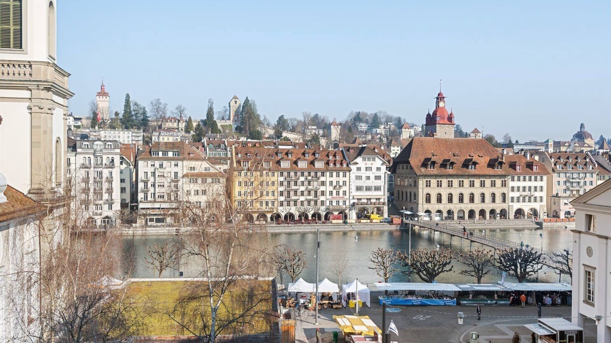 Lucerne Apartment | Scenic riverside retreat: Lucerne's heart